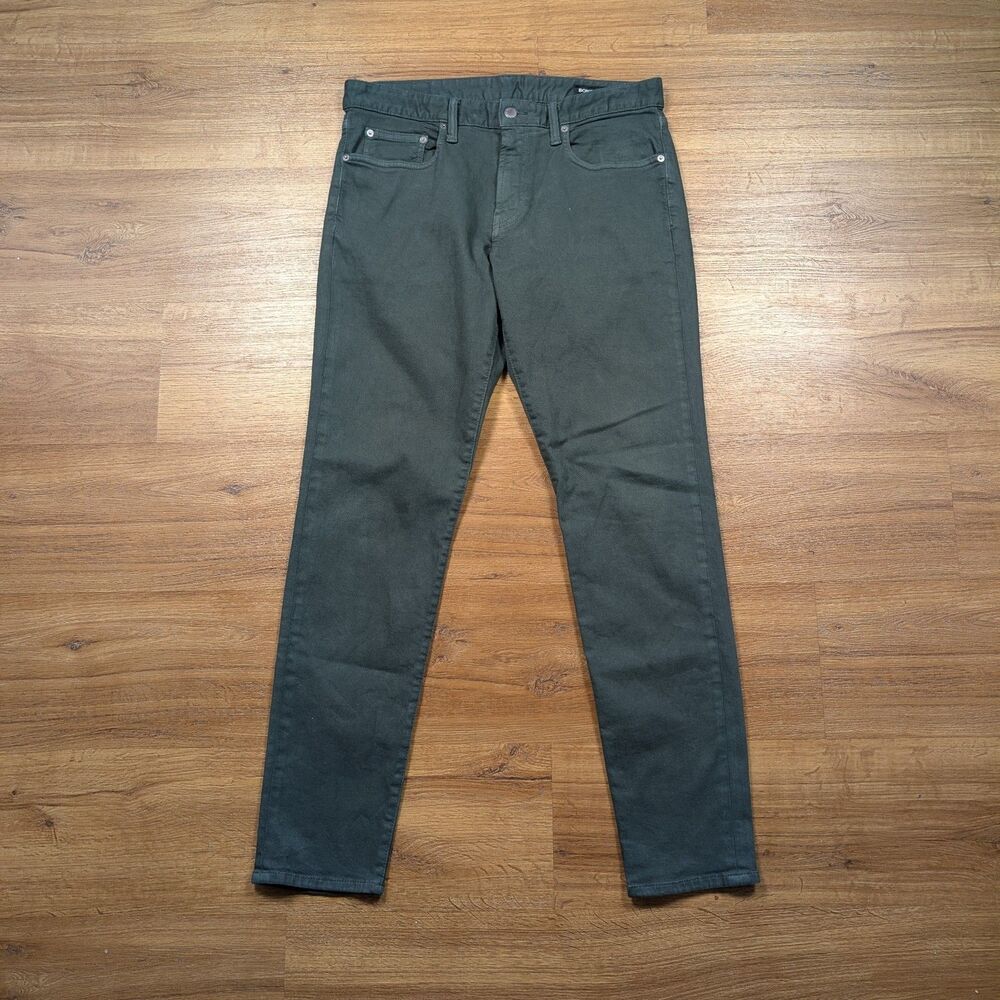 Bonobos Slim Taper Jeans Mens 32x32 Green Mid Rise Stretch Casual
